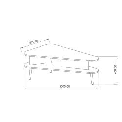 Stolik kawowy PARINI – Czarny Grafit / Captains Deck