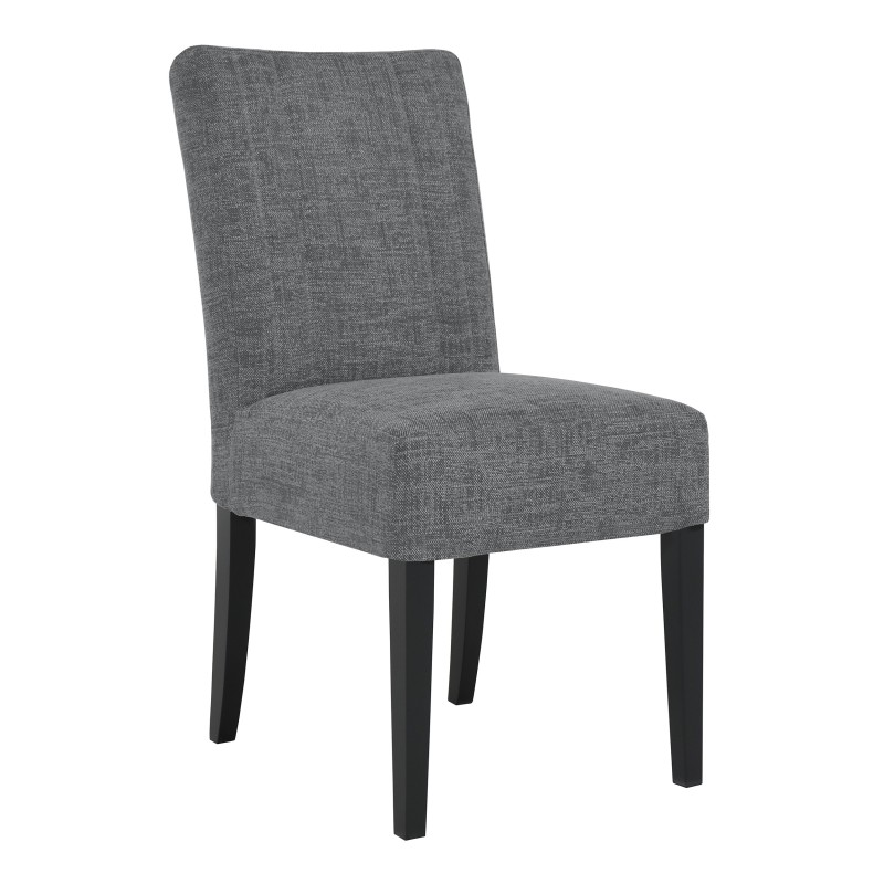 Krzesło tapicerowane FREYA – Bouclé RAVEN, nogi drewniane