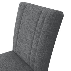 Krzesło tapicerowane FREYA – Bouclé RAVEN, nogi drewniane