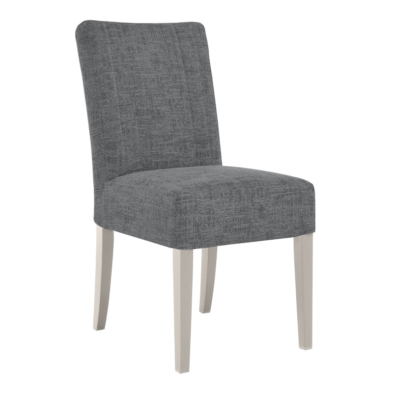 Krzesło tapicerowane FREYA – Bouclé RAVEN, nogi drewniane