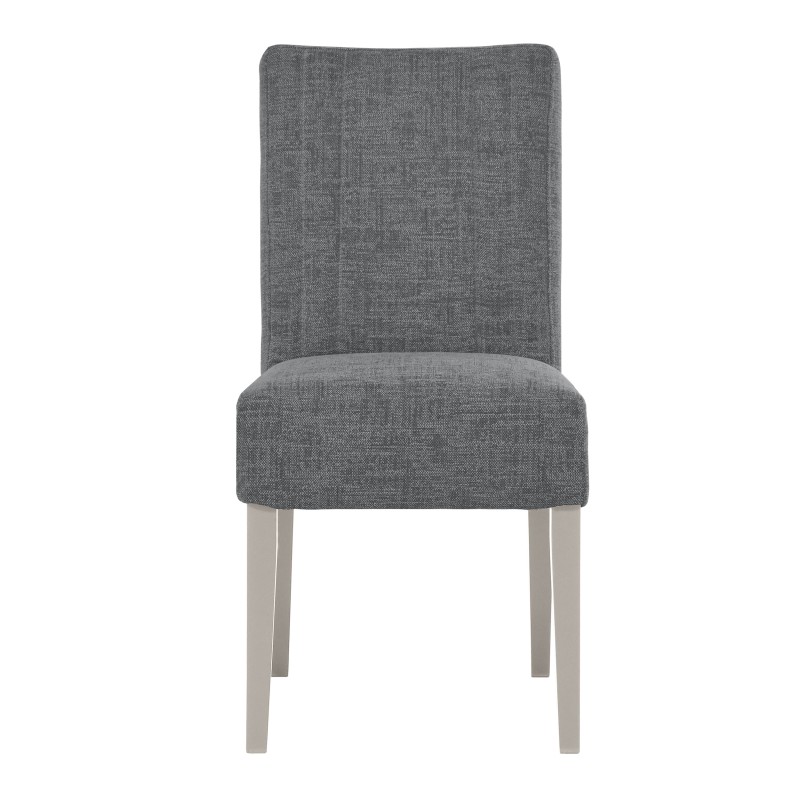 Krzesło tapicerowane FREYA – Bouclé RAVEN, nogi drewniane