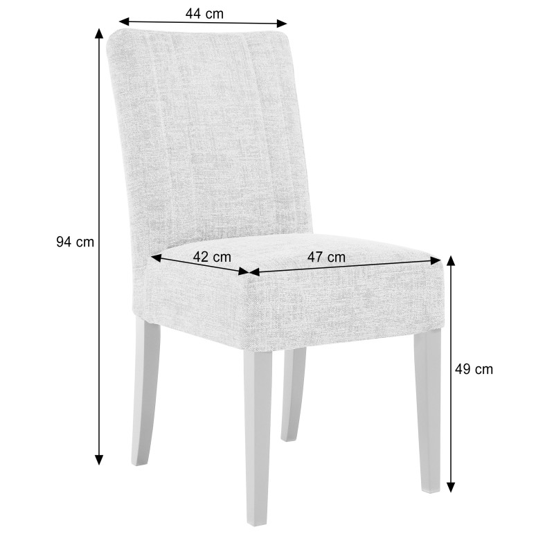 Krzesło tapicerowane FREYA – Bouclé RAVEN, nogi drewniane