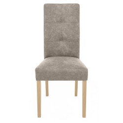 Krzesło tapicerowane SOLIS – drewniane nogi, ekoskóra RANGER