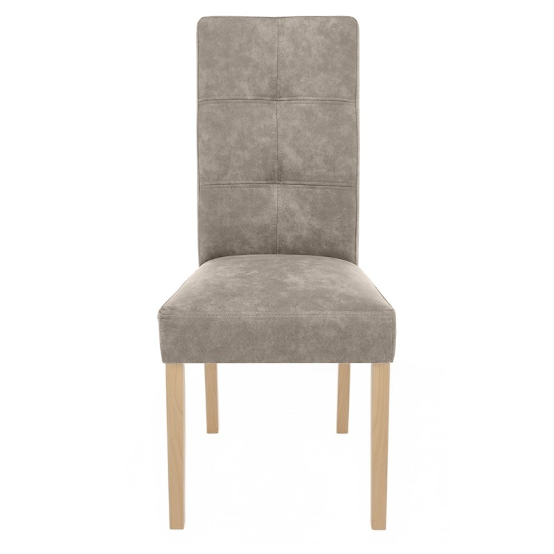 Krzesło tapicerowane SOLIS – drewniane nogi, ekoskóra RANGER