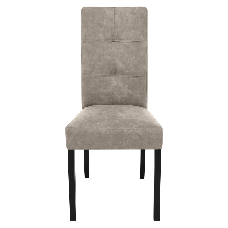 Krzesło tapicerowane SOLIS – drewniane nogi, ekoskóra RANGER