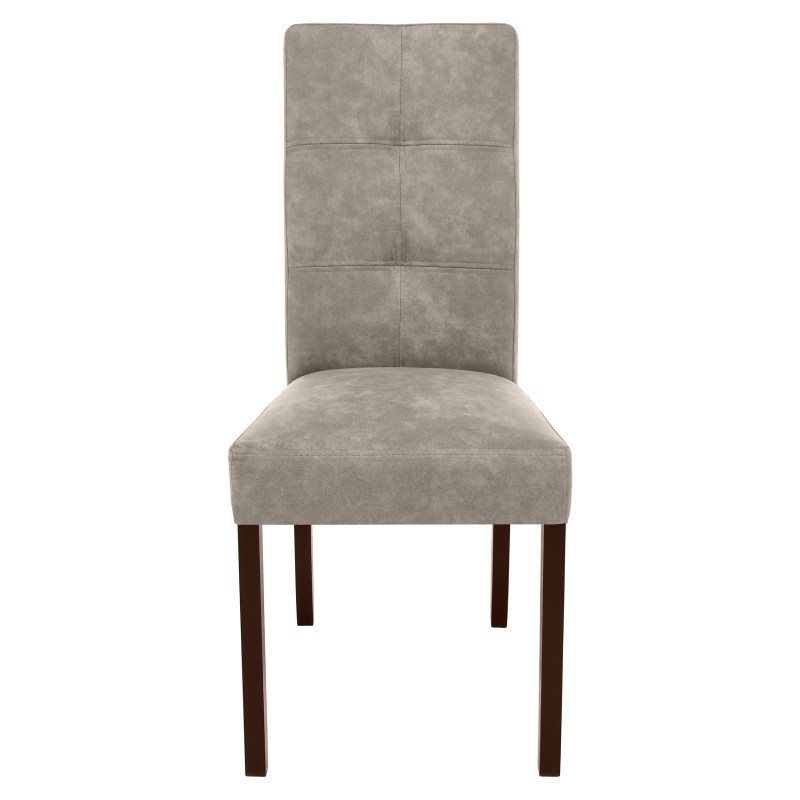 Krzesło tapicerowane SOLIS – drewniane nogi, ekoskóra RANGER