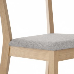 Krzesło tapicerowane MODEN – drewniane nogi, tkanina POLARIS