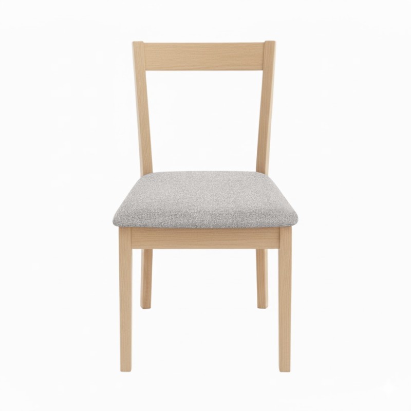 Krzesło tapicerowane MODEN – drewniane nogi, tkanina POLARIS