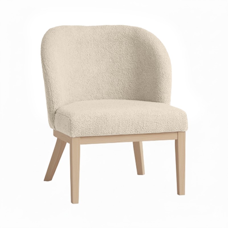 Krzesło tapicerowane LIVA z tkaniny bouclé | QUELLE