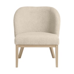 Krzesło tapicerowane LIVA z tkaniny bouclé | QUELLE