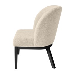 Krzesło tapicerowane LIVA z tkaniny bouclé | QUELLE