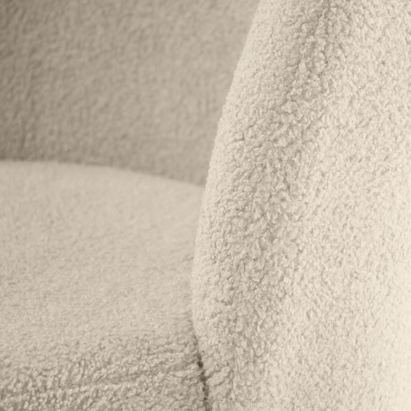 Krzesło tapicerowane LIVA z tkaniny bouclé | QUELLE