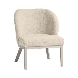 Krzesło tapicerowane LIVA z tkaniny bouclé | QUELLE