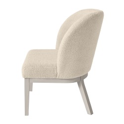 Krzesło tapicerowane LIVA z tkaniny bouclé | QUELLE