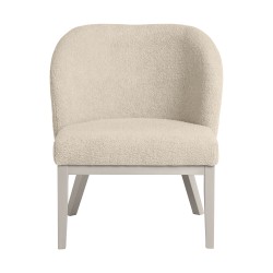 Krzesło tapicerowane LIVA z tkaniny bouclé | QUELLE