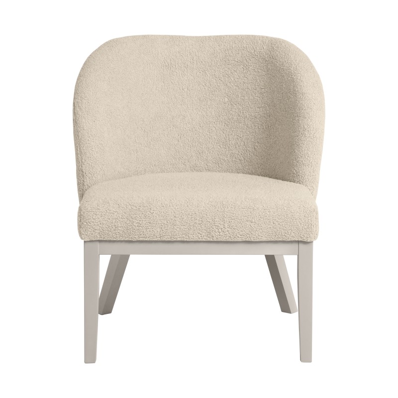 Krzesło tapicerowane LIVA z tkaniny bouclé | QUELLE