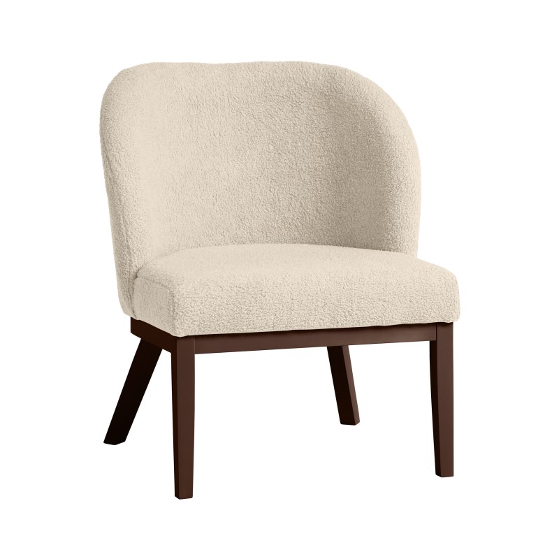 Krzesło tapicerowane LIVA z tkaniny bouclé | QUELLE