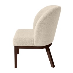 Krzesło tapicerowane LIVA z tkaniny bouclé | QUELLE