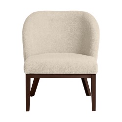 Krzesło tapicerowane LIVA z tkaniny bouclé | QUELLE