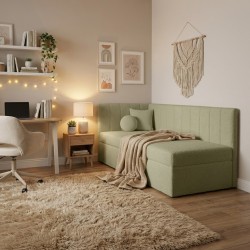 Łóżko młodzieżowe Rafi – tapicerowane łóżko | Bouclé QUELLE