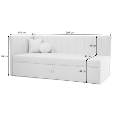 Łóżko młodzieżowe Rafi – tapicerowane łóżko | Bouclé QUELLE