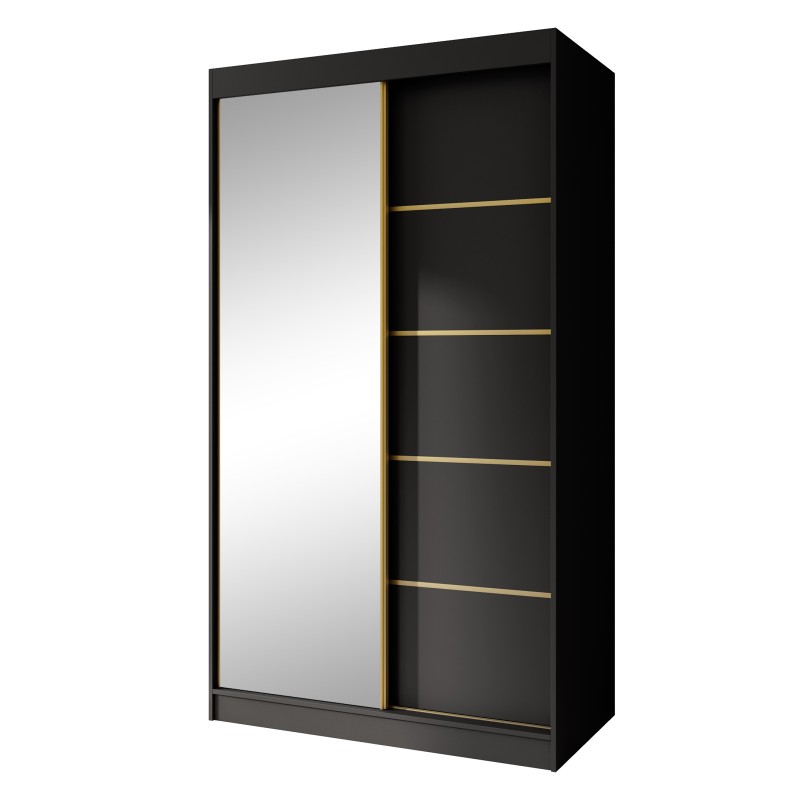 Szafa przesuwna z lustrem i szufladami MARIKA LUX – nowoczesna szafa do sypialni