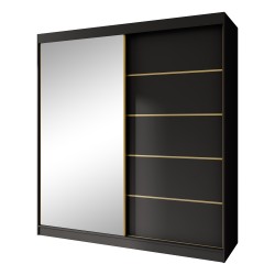 Szafa przesuwna z lustrem i szufladami MARIKA LUX – nowoczesna szafa do sypialni