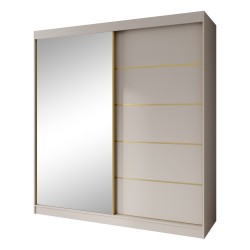 Szafa przesuwna z lustrem i szufladami MARIKA LUX – nowoczesna szafa do sypialni