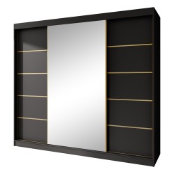 Szafa przesuwna z lustrem i szufladami MARIKA LUX – nowoczesna szafa do sypialni