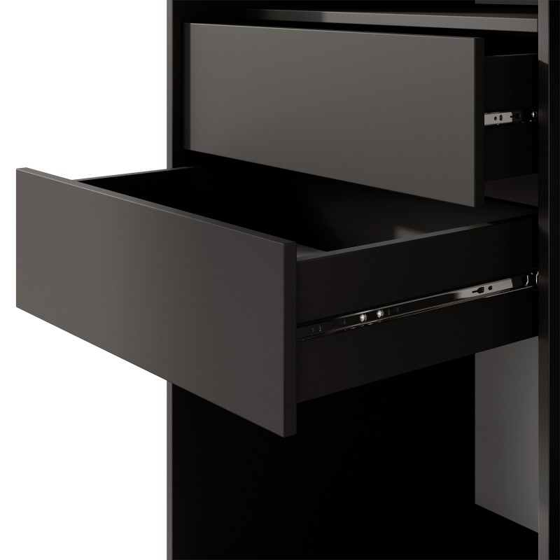 Szafa przesuwna z lustrem i szufladami MARIKA LUX – nowoczesna szafa do sypialni