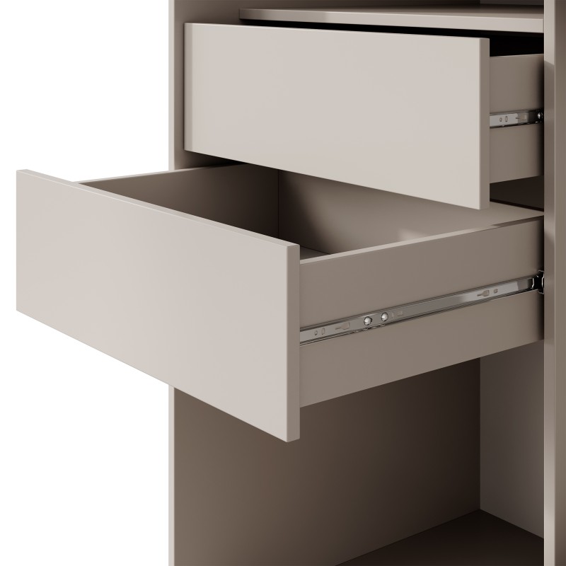 Szafa przesuwna z lustrem i szufladami MARIKA LUX – nowoczesna szafa do sypialni