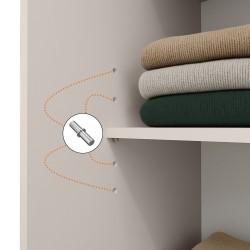 Szafa przesuwna z lustrem i szufladami MARIKA LUX – nowoczesna szafa do sypialni