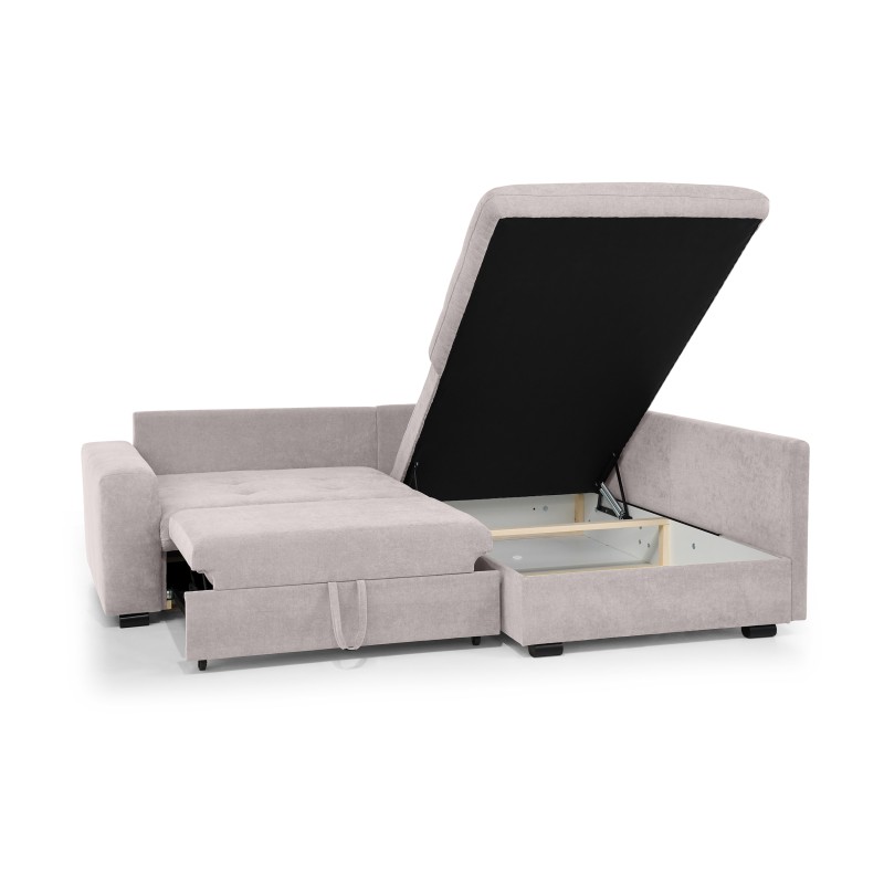 Narożnik RAMO z funkcją spania i topperem gratis – duża powierzchnia 160×200 cm