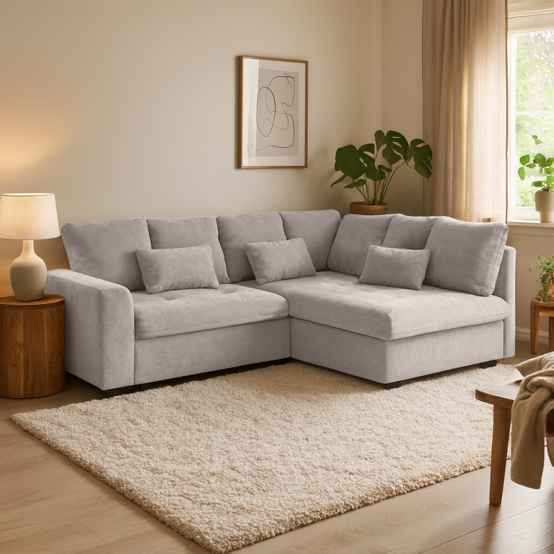 Narożnik RAMO z funkcją spania i topperem gratis – duża powierzchnia 160×200 cm