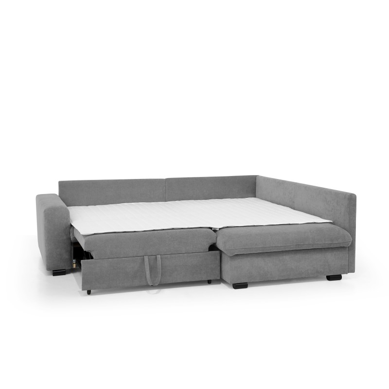 Narożnik RAMO z funkcją spania i topperem gratis – duża powierzchnia 160×200 cm