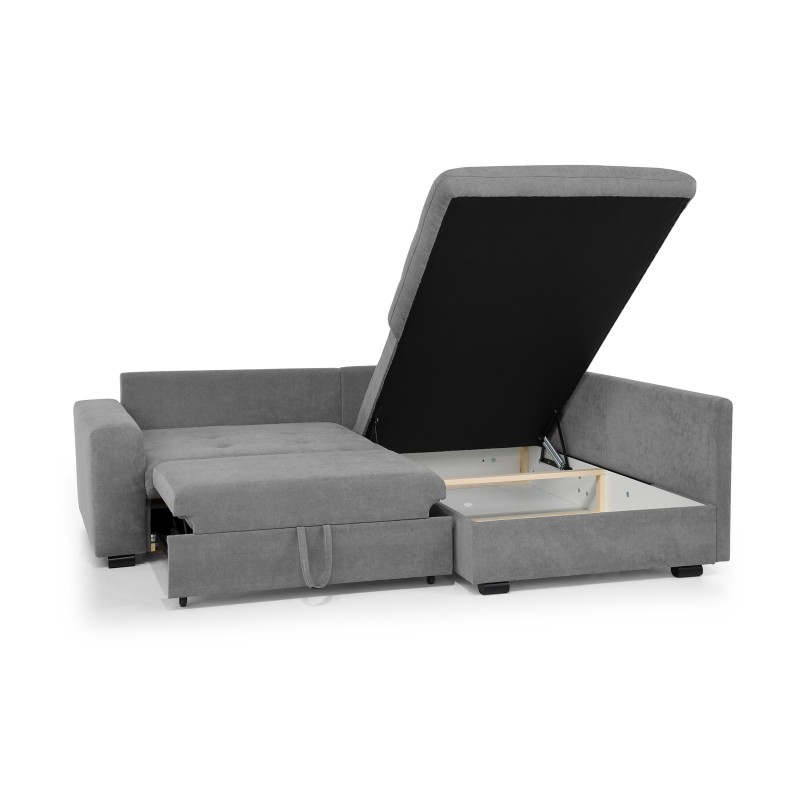 Narożnik RAMO z funkcją spania i topperem gratis – duża powierzchnia 160×200 cm