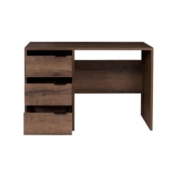 Biurko DEVON 120 cm – 3 szuflady | Dąb Monastery + Czarny Połysk