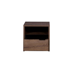 Szafka nocna DEVON – 1 drzwi | Dąb Monastery + Czarny Połysk