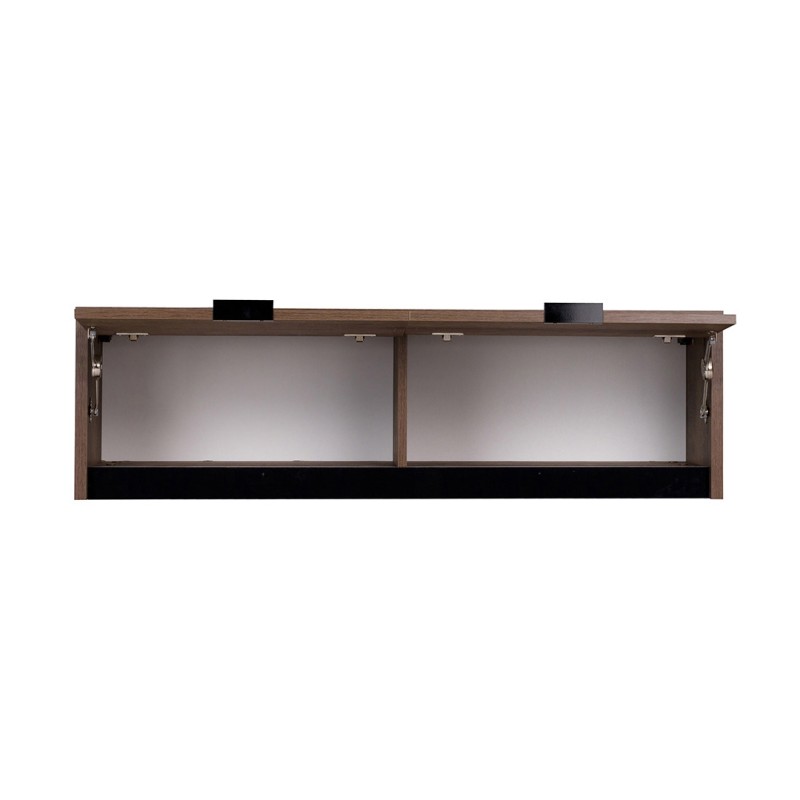 Szafka wisząca DEVON 120 cm – 2 drzwi | Dąb Monastery + Czarny Połysk