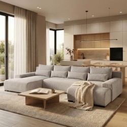 Narożnik z funkcją spania BENNY U | BeautySofa24.pl