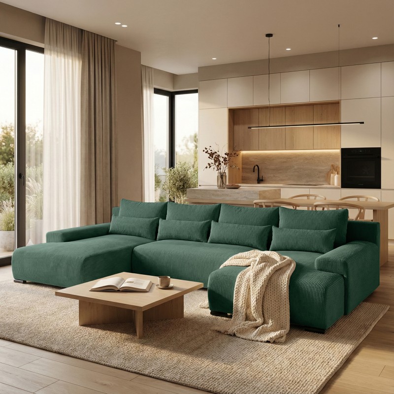 Narożnik z funkcją spania BENNY U | BeautySofa24.pl