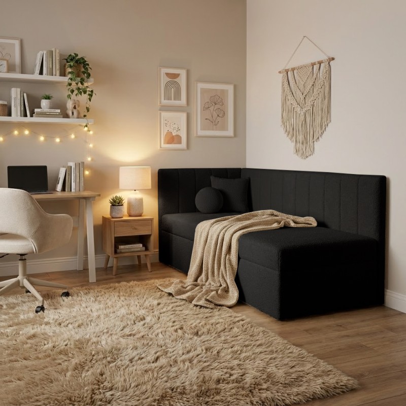 Łóżko młodzieżowe Rafi – tapicerowane łóżko | Bouclé QUELLE