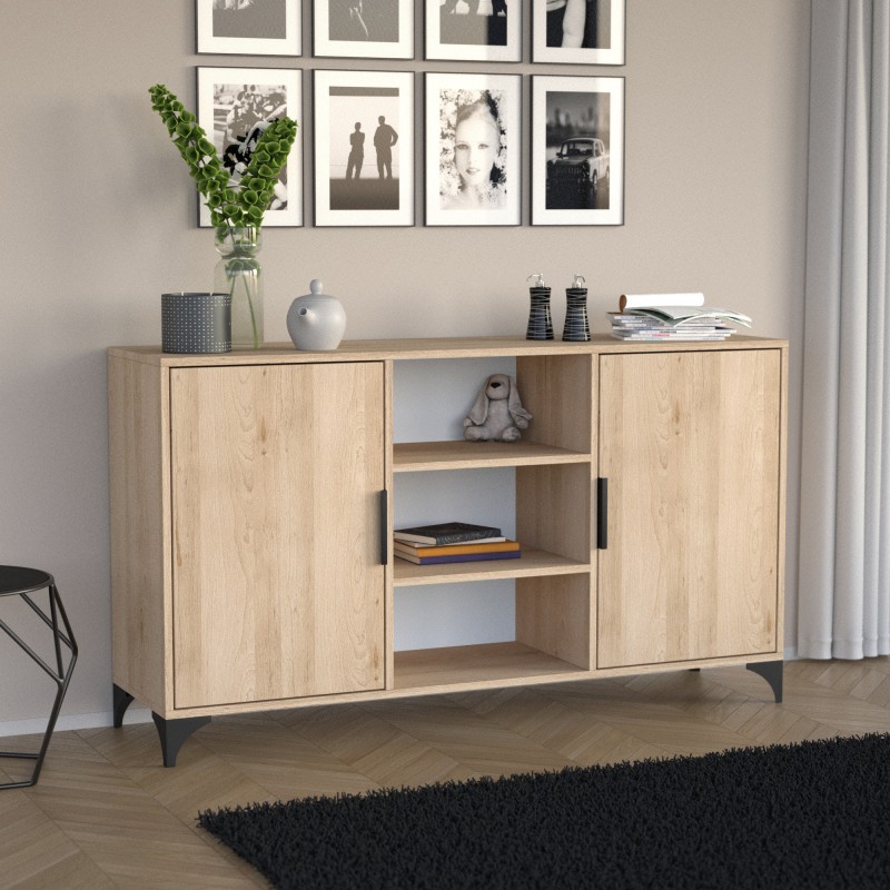Komoda dwudrzwiowa HOME z półkami  – nowoczesna i funkcjonalna