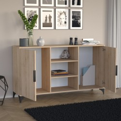 Komoda dwudrzwiowa HOME z półkami  – nowoczesna i funkcjonalna