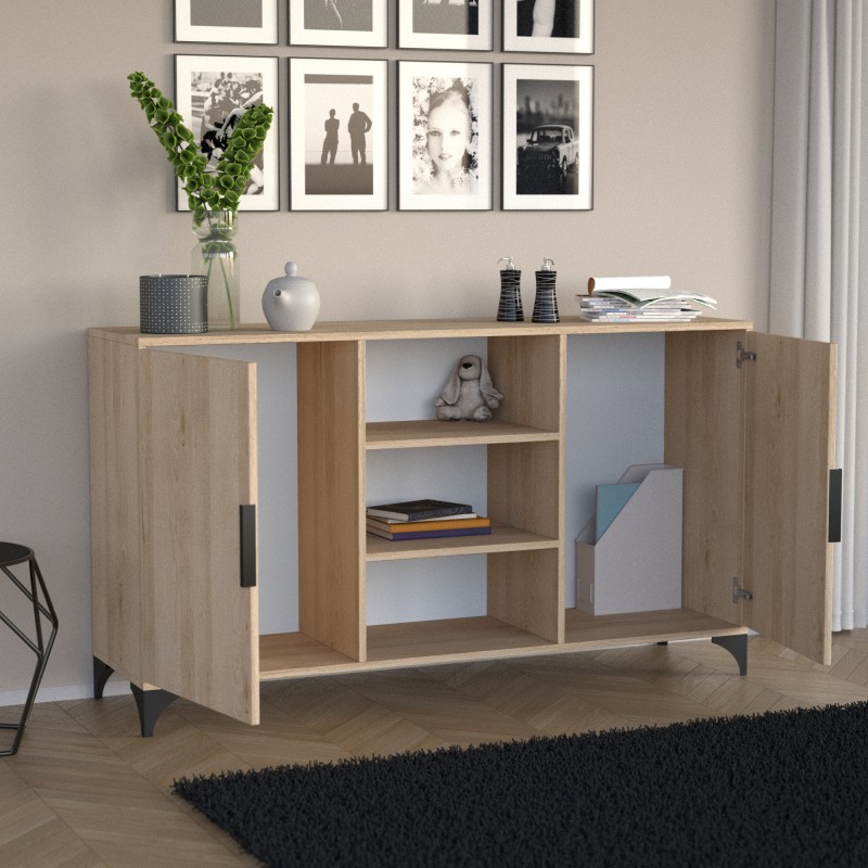 Komoda dwudrzwiowa HOME z półkami  – nowoczesna i funkcjonalna