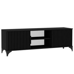 Szafka RTV HOME 2 drzwi z lamelami – nowoczesna, funkcjonalna