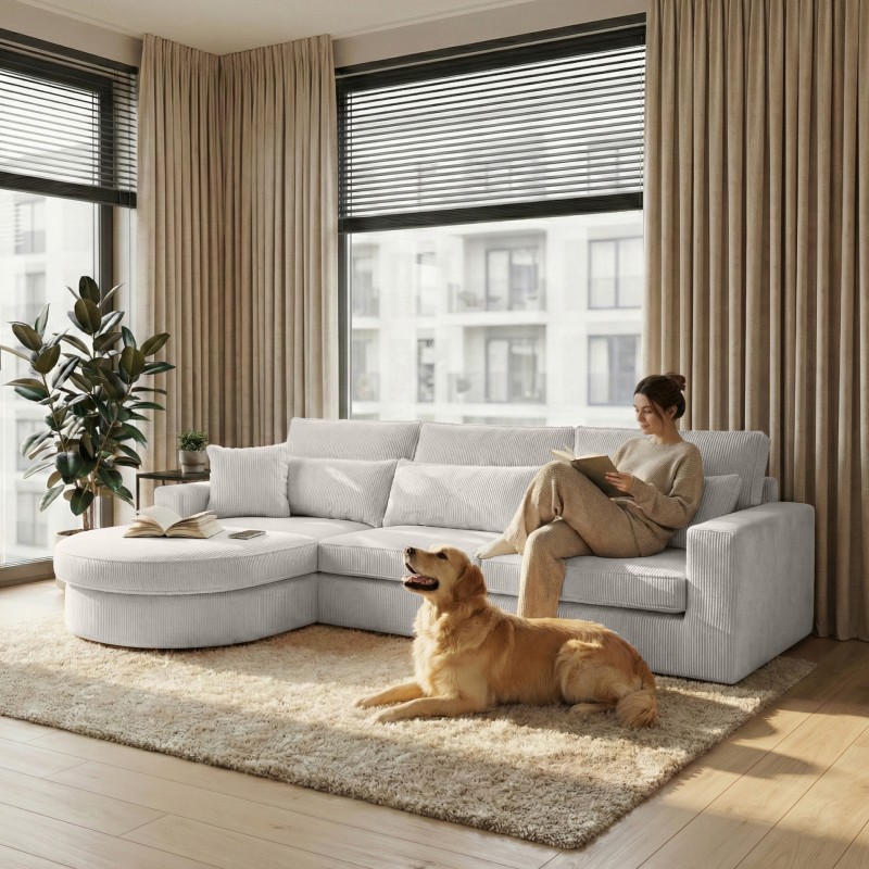 Narożnik PABLO – Duży narożnik do salonu z otomaną | SERENO i LINCOLN