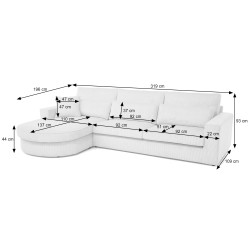 Narożnik PABLO – Duży narożnik do salonu z otomaną | SERENO i LINCOLN