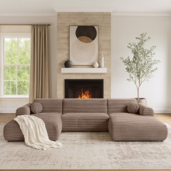 Narożnik PUERTO U bez funkcji spania – sztruks TILIA | BeautySofa24