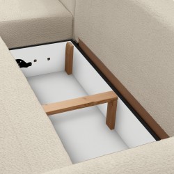 Narożnik OLIVER U z funkcją spania i pojemnikiem | Bouclé QUELLE